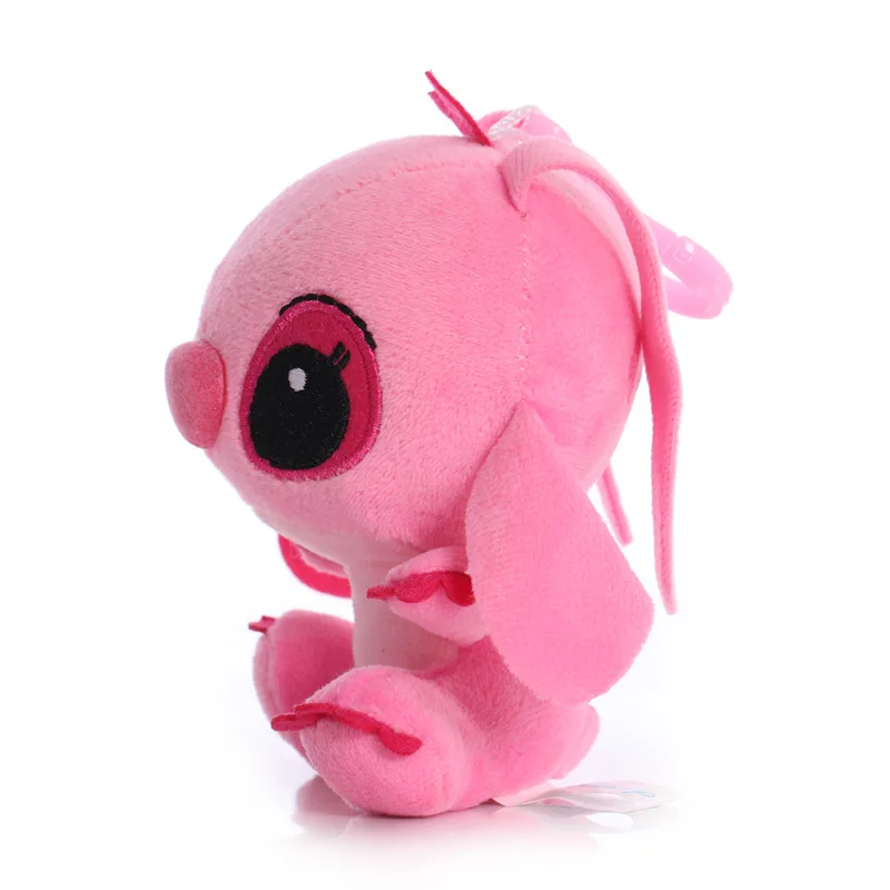 Chaveiro de pelúcia estiloso do lilo e stitch, brinquedo de pelúcia do disney 12cm estilo kawaii, boneco de desenho animado, brinquedos de meninas de pelúcia, presente de natal para crianças