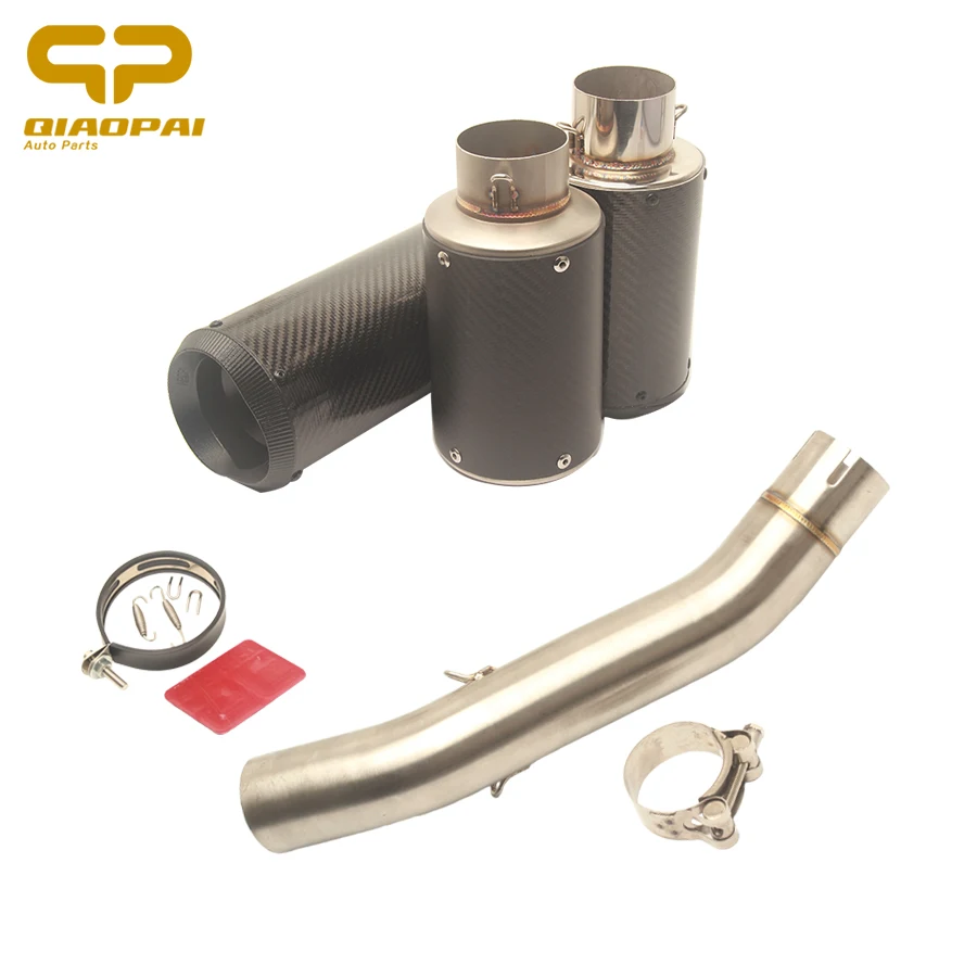 

Motorcycle Exhaust System Mid Tube Connect Middle Link Pipe DB Killer Escape Moto For Benelli 300 BJ300 BJ300GS Slip On