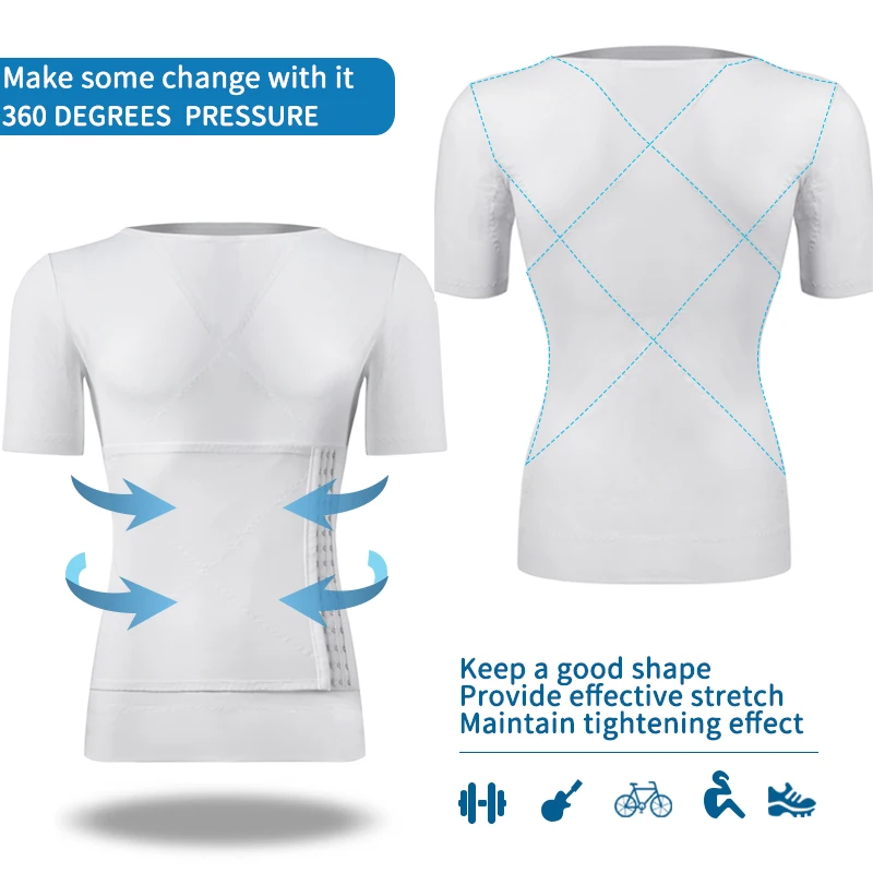 Men Body Shaper Abdomen Reducing Shapewear Waist Trainer Belly Slimming Shapers Abs Slim Vest Male Compression Shirts Corset Top