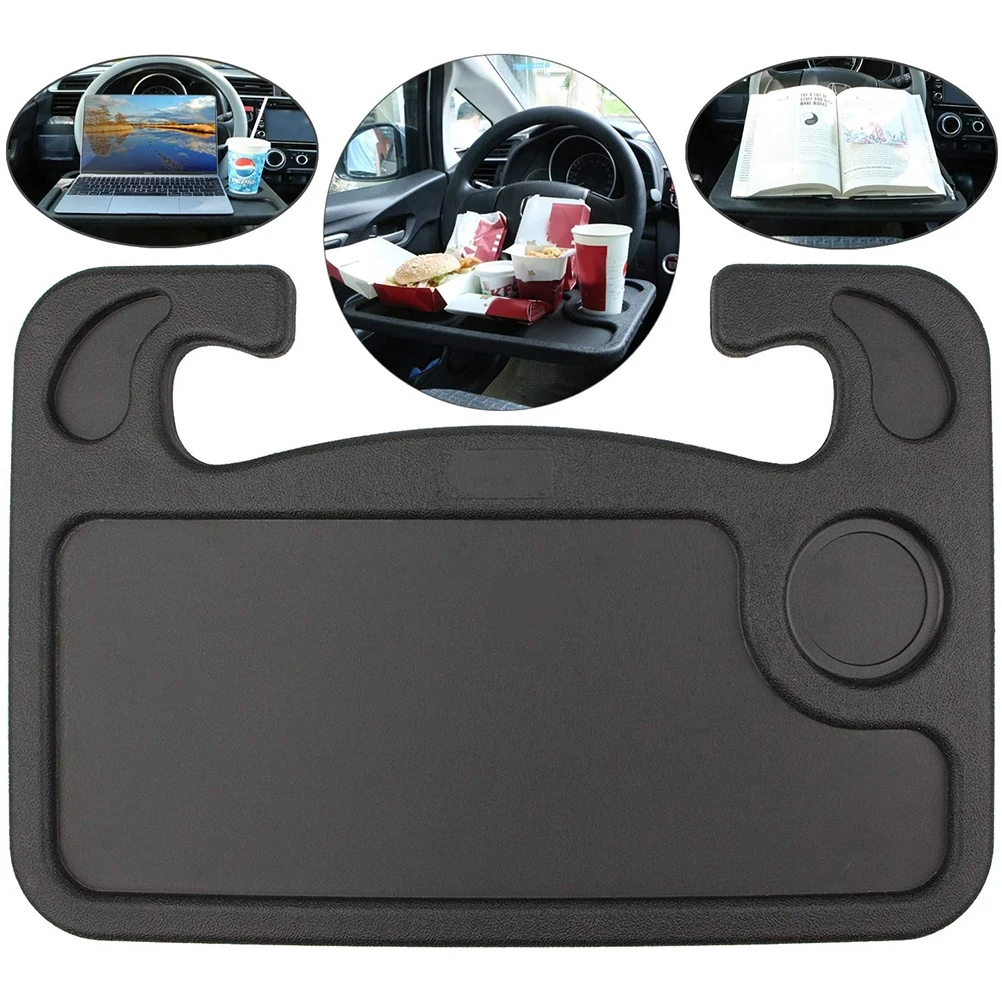 

Steering Wheel Desk Auto Steering Wheel Tray for Computer Food Snack Lunch Drinking Car Laptop Desk Eating Table Practical 1PC