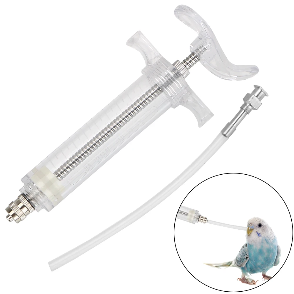 Baby Bird Feeder Hand-raised breastfeeder Parrot Feeding Syringe Adhustable 20ml/50ml Bird Supplies