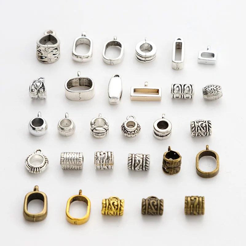 20PCS Antique Loose Beads Spacer Alloy Metal Beads Accessories Clips Clasps Connectors For Jewelry Making DIY Bracelet Necklace