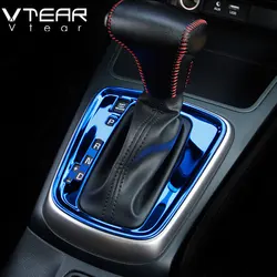 Vtear For Kia Rio 4 X-Line Gears frame cover interior panel circle decorative chrome car-styling Mouldings Accessories part 2017