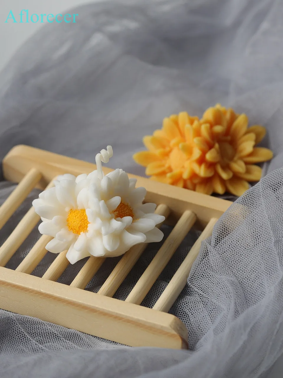 Flower Soap Mold Three Chrysanthemum Silicone Mould Sunflower Handmade Flower Baking Chocolate Aroma Gypsum Candle Mould