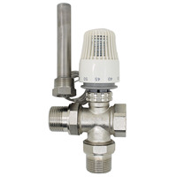 30-70 degree control Floor heating system thermostatic radiator valve  M30*1.5 Three way valve  Thermowell DN15 DN20 DN25 DN32