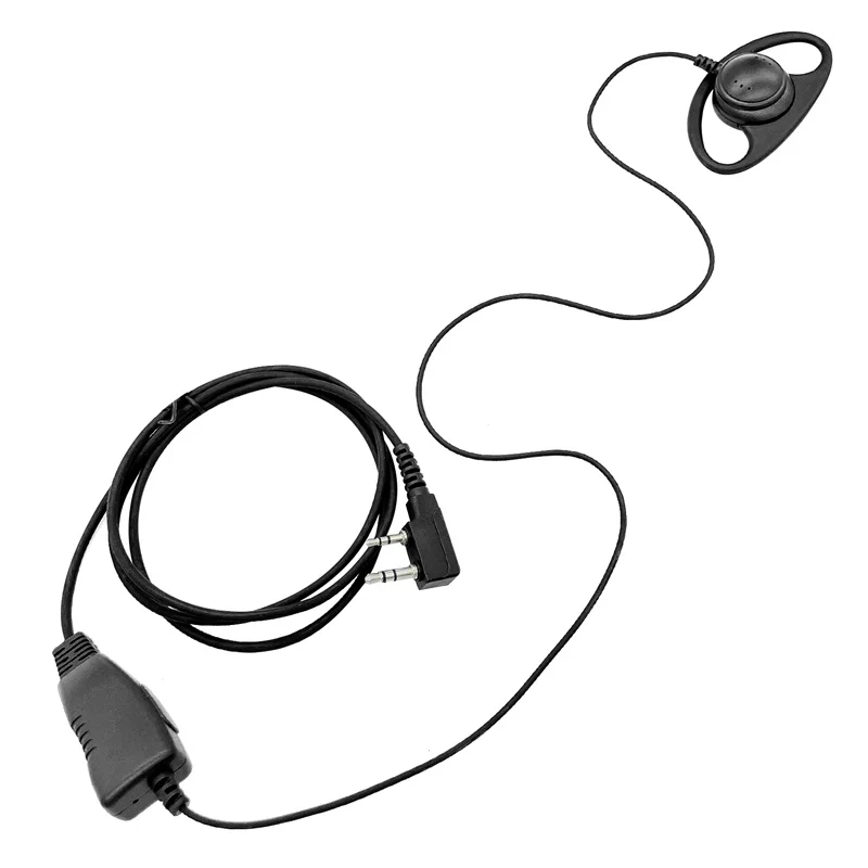 D Shape Earpiece Headset with Mic PTT Compatible with Baofeng UV-5R,BF-888S,BF-F8HP,BF-F9,UV-82,UV-82HP,UV-82C,TK-2107