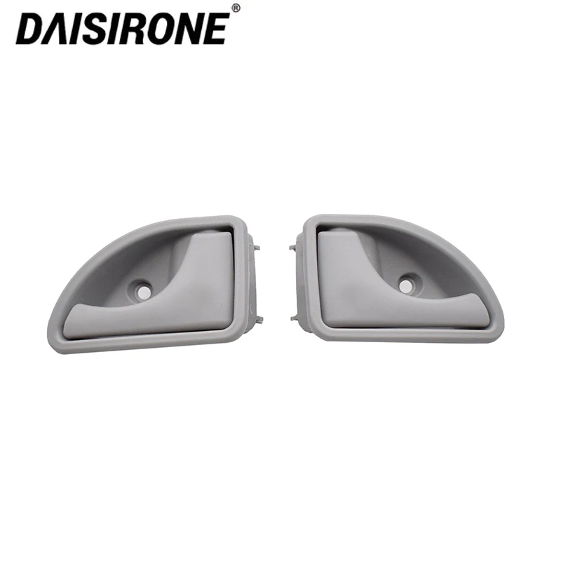 1 Pair Grey Interior Door Handle For Renault Kangoo Twingo 8200247802 8200247803 Lift And Right Plastic