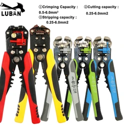 HS-D1 D4 AWG24-10 0.2-6.0mm2 3 in 1 Multifunctional automatic Stripping  pliers Cable wire Crimping Cutting wire cutter stipper