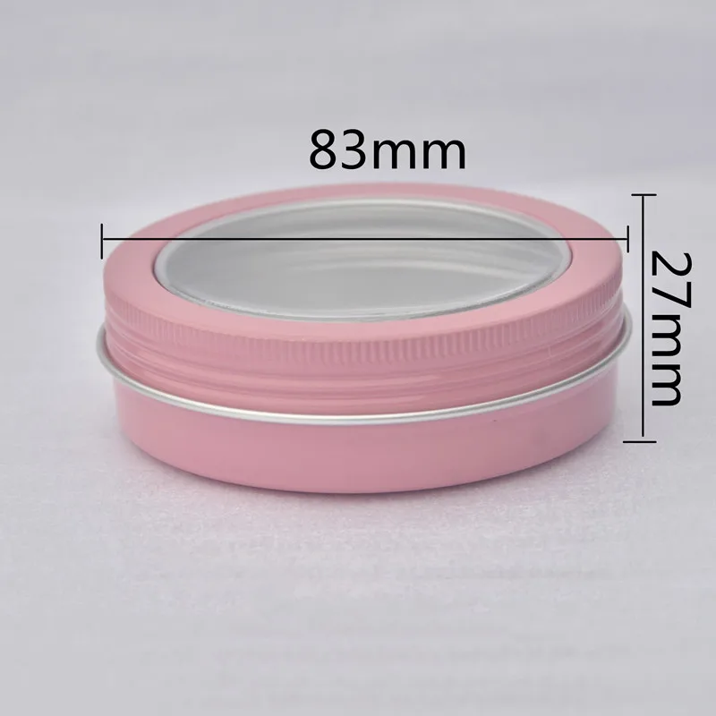 

50pcs 100g Portable Tin Pill Box Tea Can Travel Tea Packaging Sealed Cans Aluminium Trumpet Creative Pink Tea Small Tea Cans