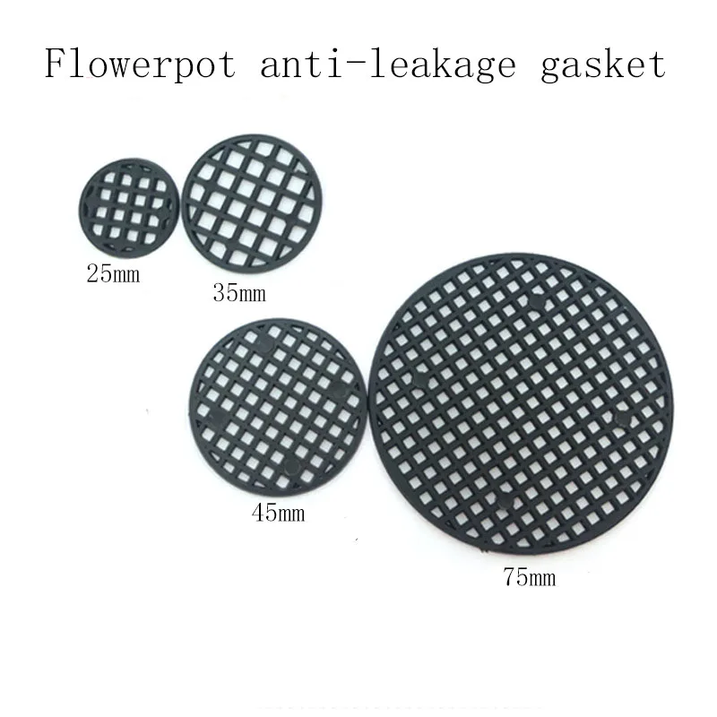 50 Pcs Leakproof Flower Pot Plastic Mesh Pad Gasket Prevent Hole Mat for Plants Soil Loss Breathable Net Bottom Bonsai Mesh