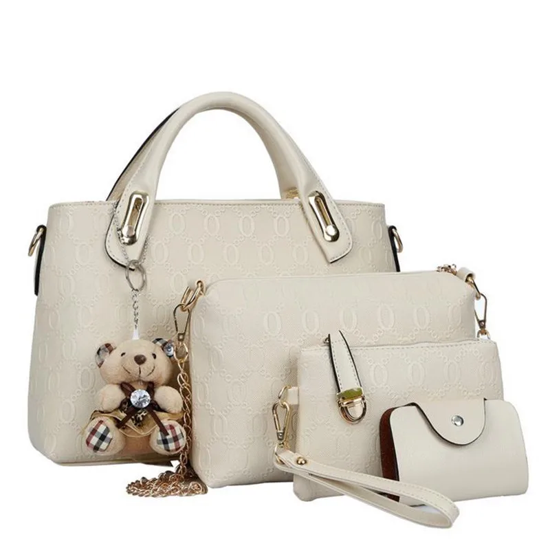 Multifunktions 4 teile/satz Frauen Tasche PU Leder Luxus Designer Taschen Handtasche Messenger Tasche Schulter Tasche Brieftasche Taschen Lagerung Tasche – Detail 9