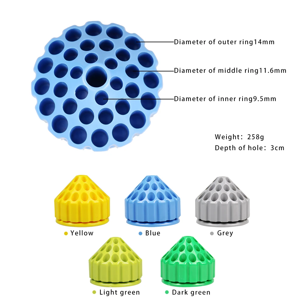 35 Holes For Grinding Wheel Head Needle Dental Tool Organizer Rotary tool Drill Bit Bur Holder 360° Jewelry Storage Accessories