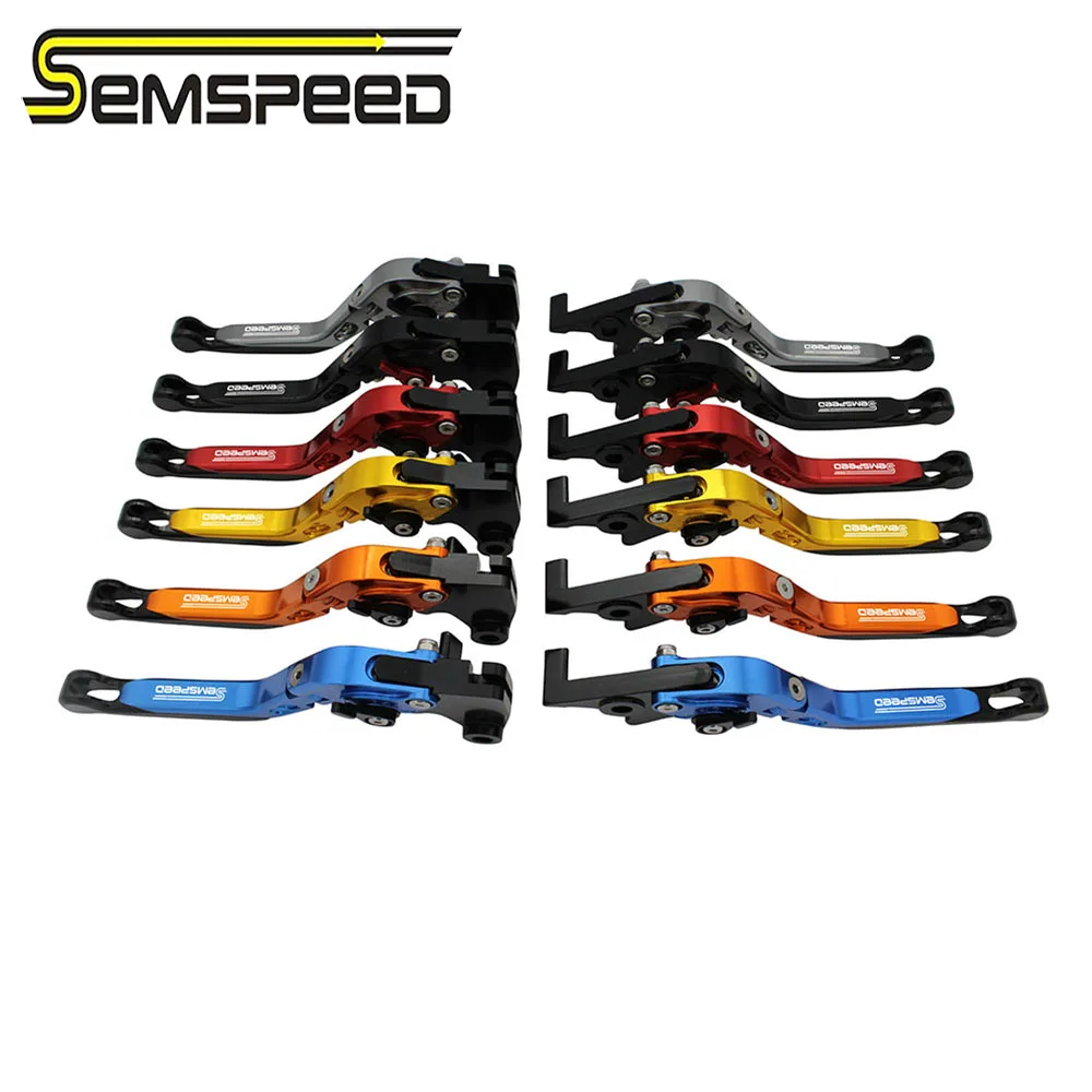 SEMSPEED Motorcycle CNC Foldable Extendable Brake Clutch Levers Handle Hand Grips Ends Plug For Buell XB12R XB12Ss XB12Scg 2009