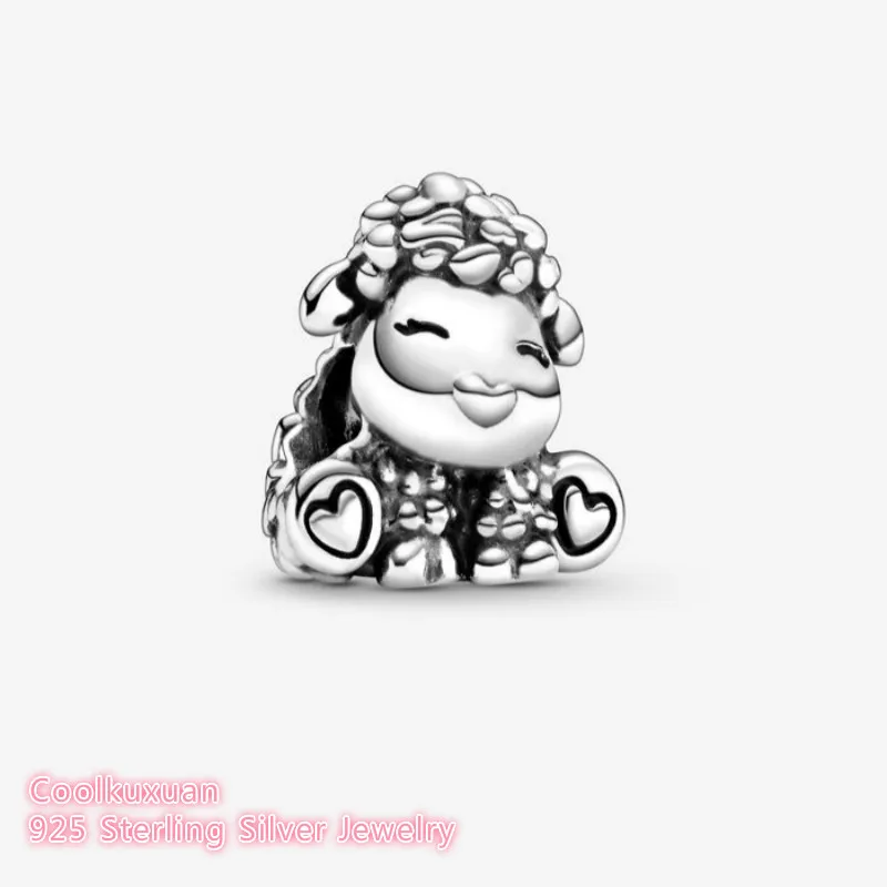 

Spring 100% 925 Sterling Silver Patti the Sheep Charm beads Fits Original Pandora bracelets Jewelry Making