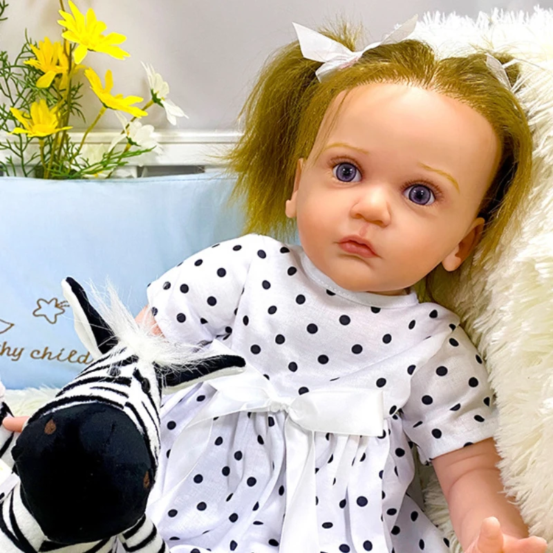 

Кукла реборн для девочек, Реалистичная тканевая кукла-тело для новорожденных, 58 см, подарок на Рождество