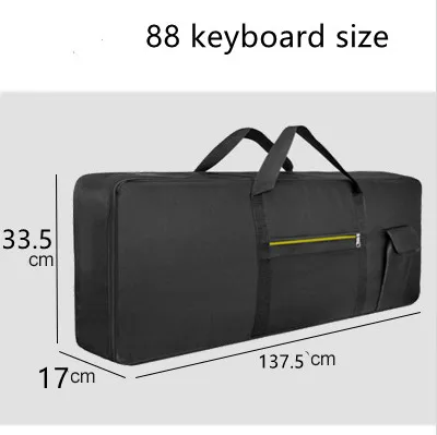 Imagem -06 - Teclado Gig Bolsa Case 61 76 88 Chaves Portátil Piano Durável Impermeável 600d Oxford Pano com Algodão 10 Milímetros Acolchoado Casek026