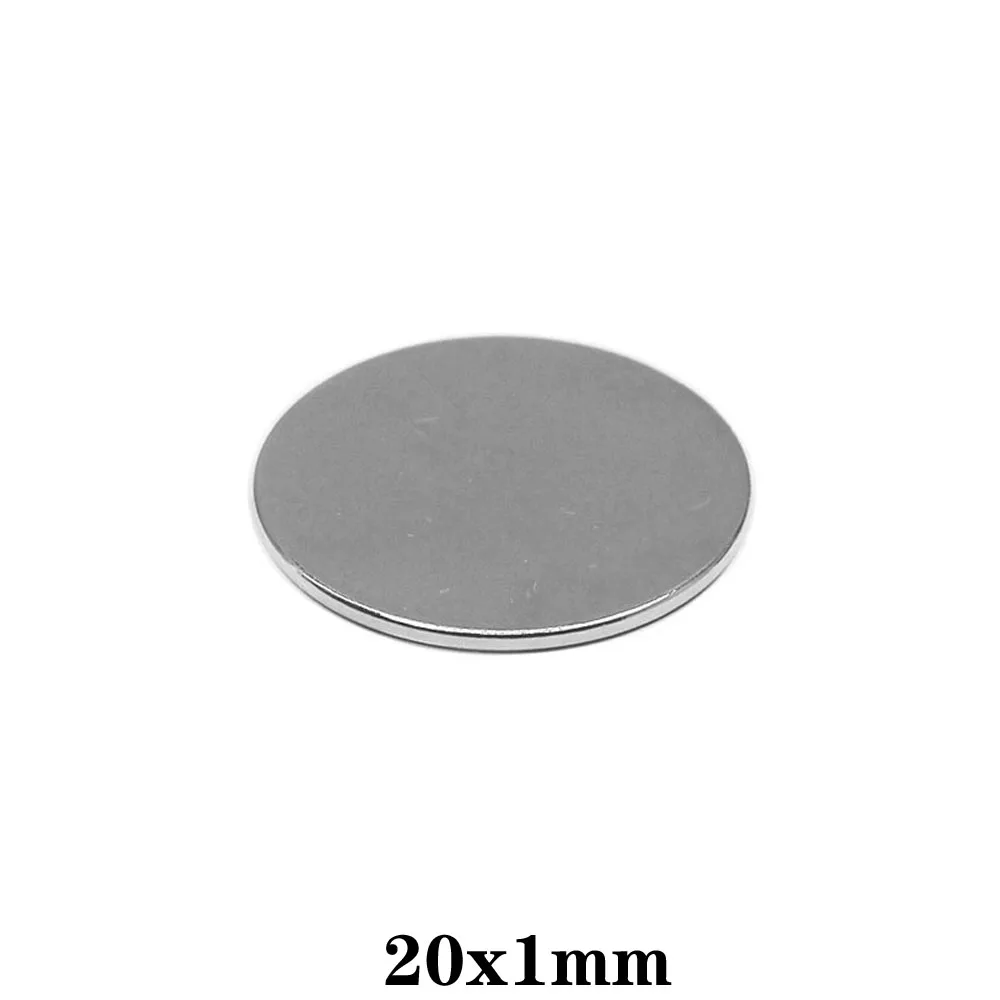 10/20/50/100/150/200pcs 20x1 Rare Earth Magnets 20x1mm Round Magnet 20mmx1mm Fridge Permanent Neodymium Magnet disc 20*1 mm