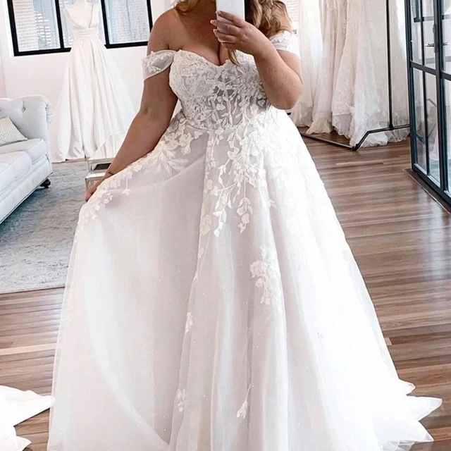 Aliexpress plus size wedding dresses best sale