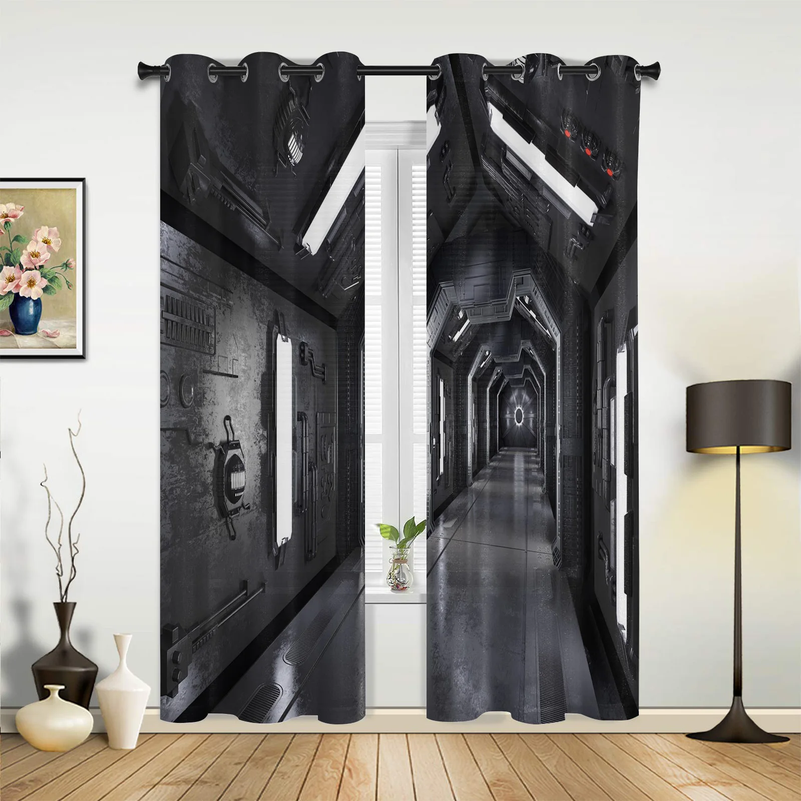 Corridor Technology Carriage Kitchen Curtain Kids Bedroom Living Room Balcony French Windows Curtain Fabric Pergola Bathroom