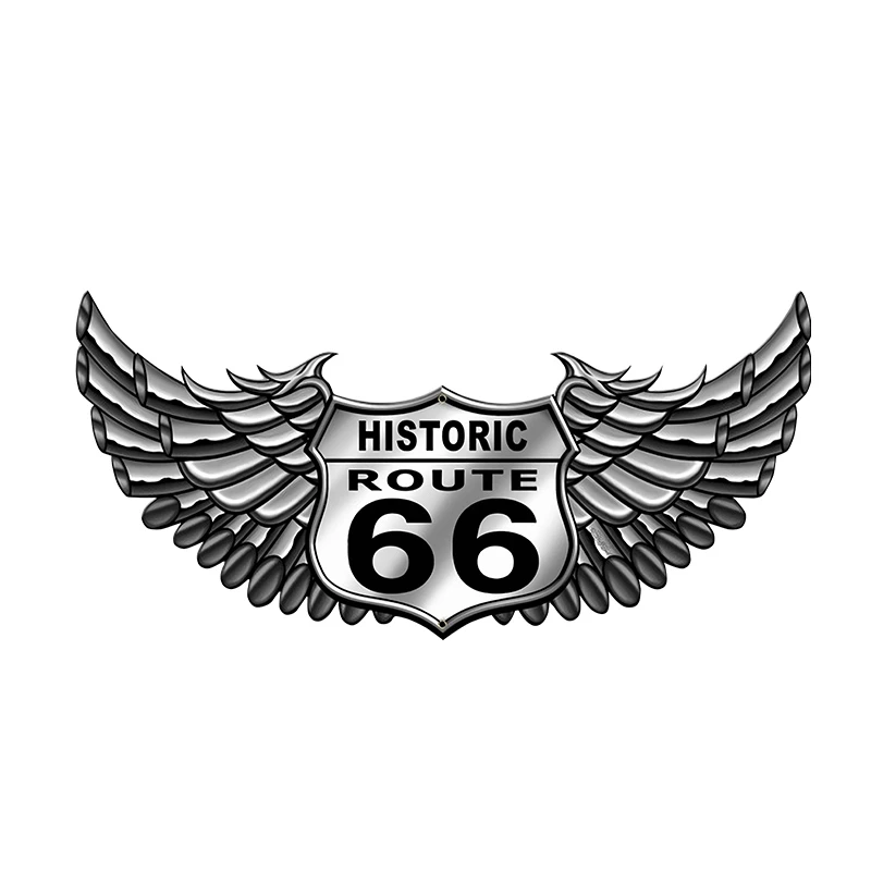 

Personality Fashion Retro Route 66 Bike Auto Moto Decal Waterproof Cover Scratch Motorcycle Window Sticker PVC 13cm X 6.3cm