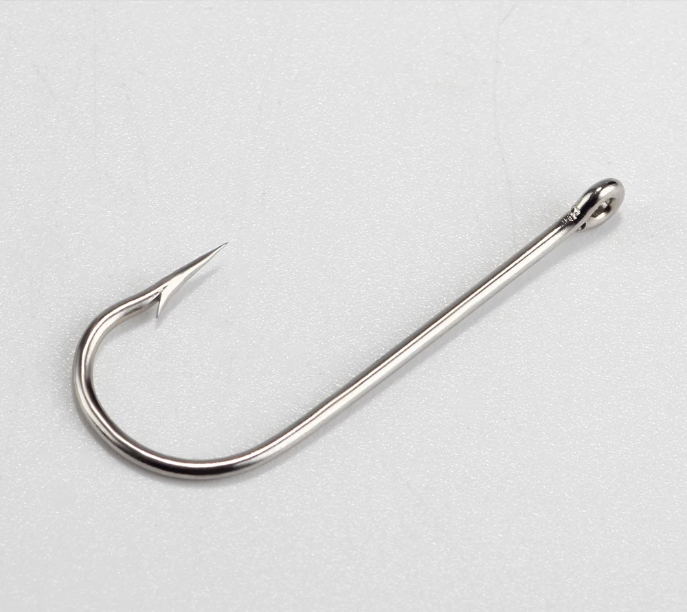FTK Gebogener SEA Rundhaken 2335 Nickel mit Großem Ring 10 # -20 # 100 Stück/Box Haken aus Norwegen für Jigging-Karpfenangeln, Angelzubehör – Detail 10