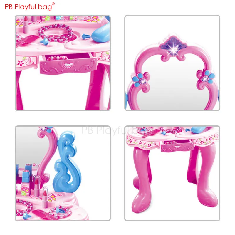 Borsa giocosa Baby Girl Make up toys Little Princess Makeup Table Beauty parrucchiere set regali per bambini gioco per bambina AB30