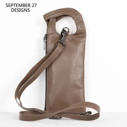 Chest Bag Men Genuine Leather Handmade 100% Cowskin Male Small Messenger Crossbody Cell Phone Bags Unisex Mini Travel Hand Bag