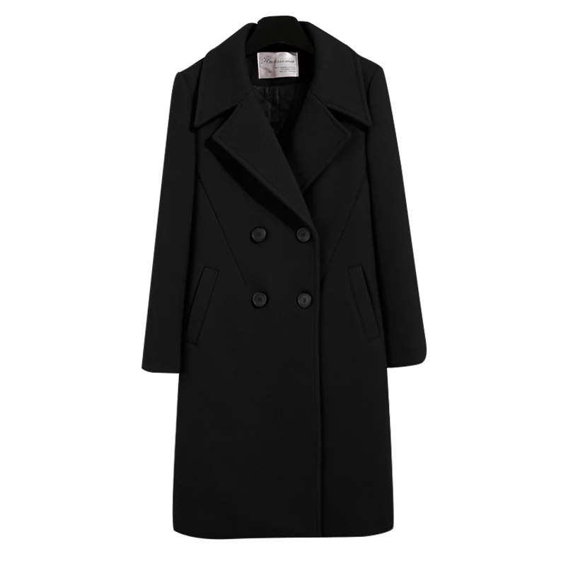 

Thicken Woolen coat in the long section of the new winter women's business white-collar OL overalls woolen coat commuter Ms coat