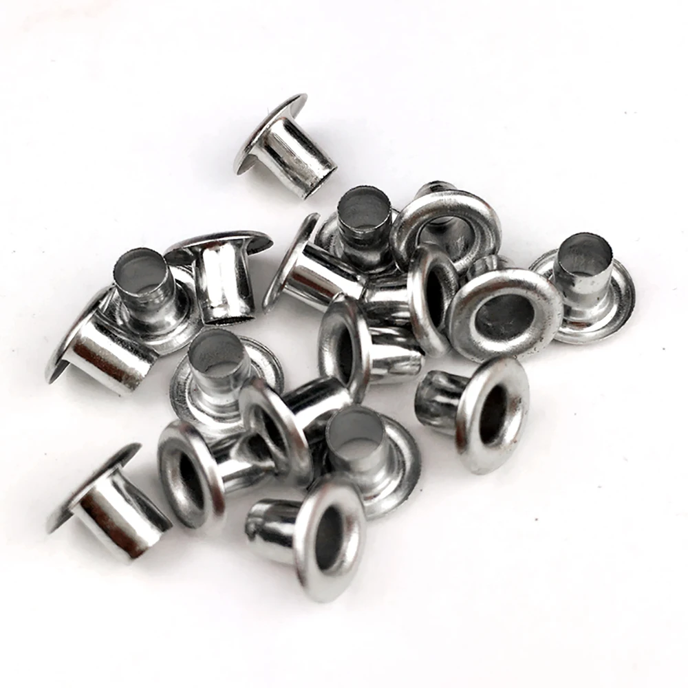 

500 Sets Inner Diameter 3.5 mm Silvery Eyelets Paint Pores Metal holes Bags Decorative Rivet Snap Fastener Buckle