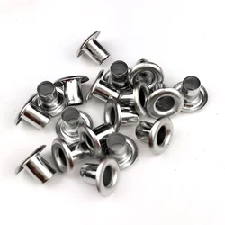 500 Sets Inner Diameter 3.5 mm Silvery Eyelets Paint Pores Metal holes Bags Decorative Rivet Snap Fastener Buckle