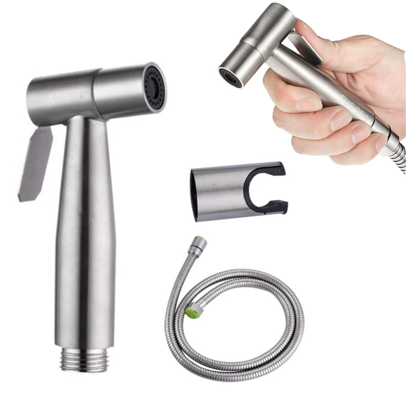 

1,2/1,5 м 304 Нержавеющая сталь Туалет биде спрей пистолет Набор для туалета биде под давлением насадка промывка набор инструментов ручной Душ биде спрей для душа