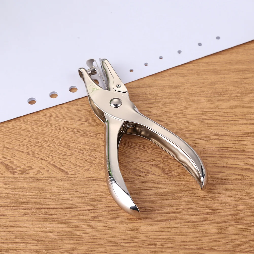 Kim Loại 1 Lỗ Puncher Cầm Tay Giấy Đục Lỗ Biên Giới Thêu Sò Cho Trang Sức Bông Tai Vòng Cổ Thẻ Dụng Cụ Khoét Lỗ