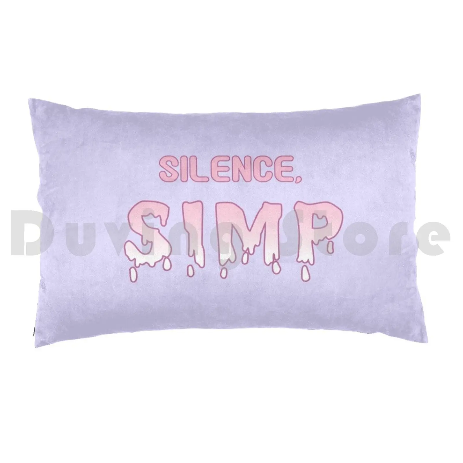 Silence , Simp Pillow Case DIY 50*70 Simp E Girl Pastel Pastel Goth Pink Pastel Punk Creepy Cute