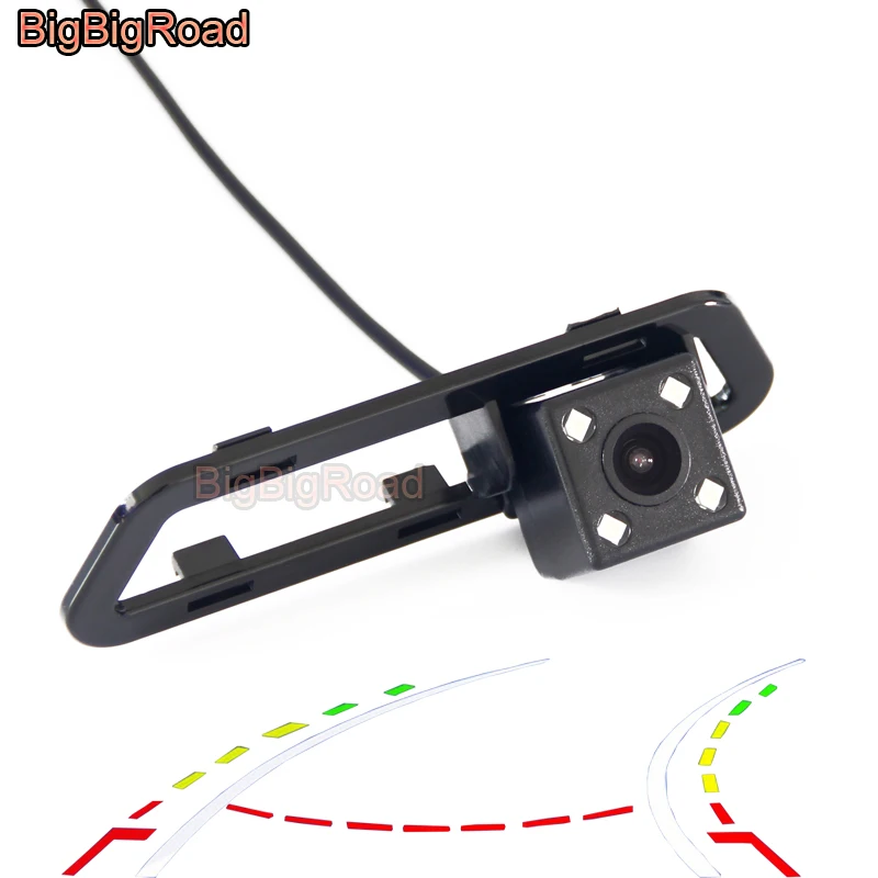 Car Intelligent Dynamic Trajectory Tracks Rear View Camera For Nissan Tiida C12 5D Hatchback 2011-2013 2015 Pulsar