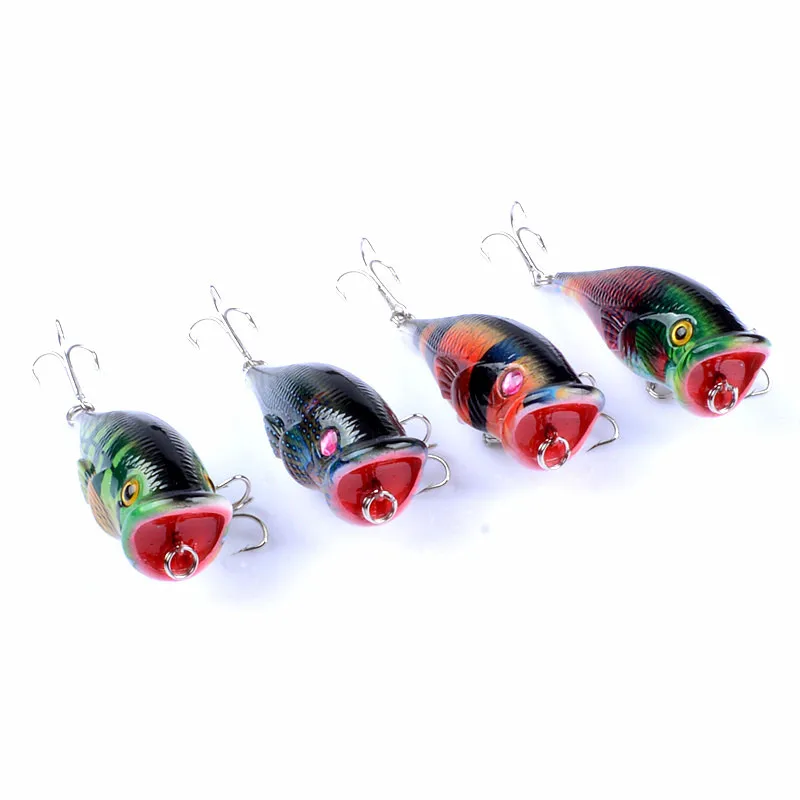 East Rain  Painted Topwater Bait 6.5cm 10.3g 2pcs Freshwater Saltwater Fishing Lure Popper Artificial Hard Bait Free Shipping