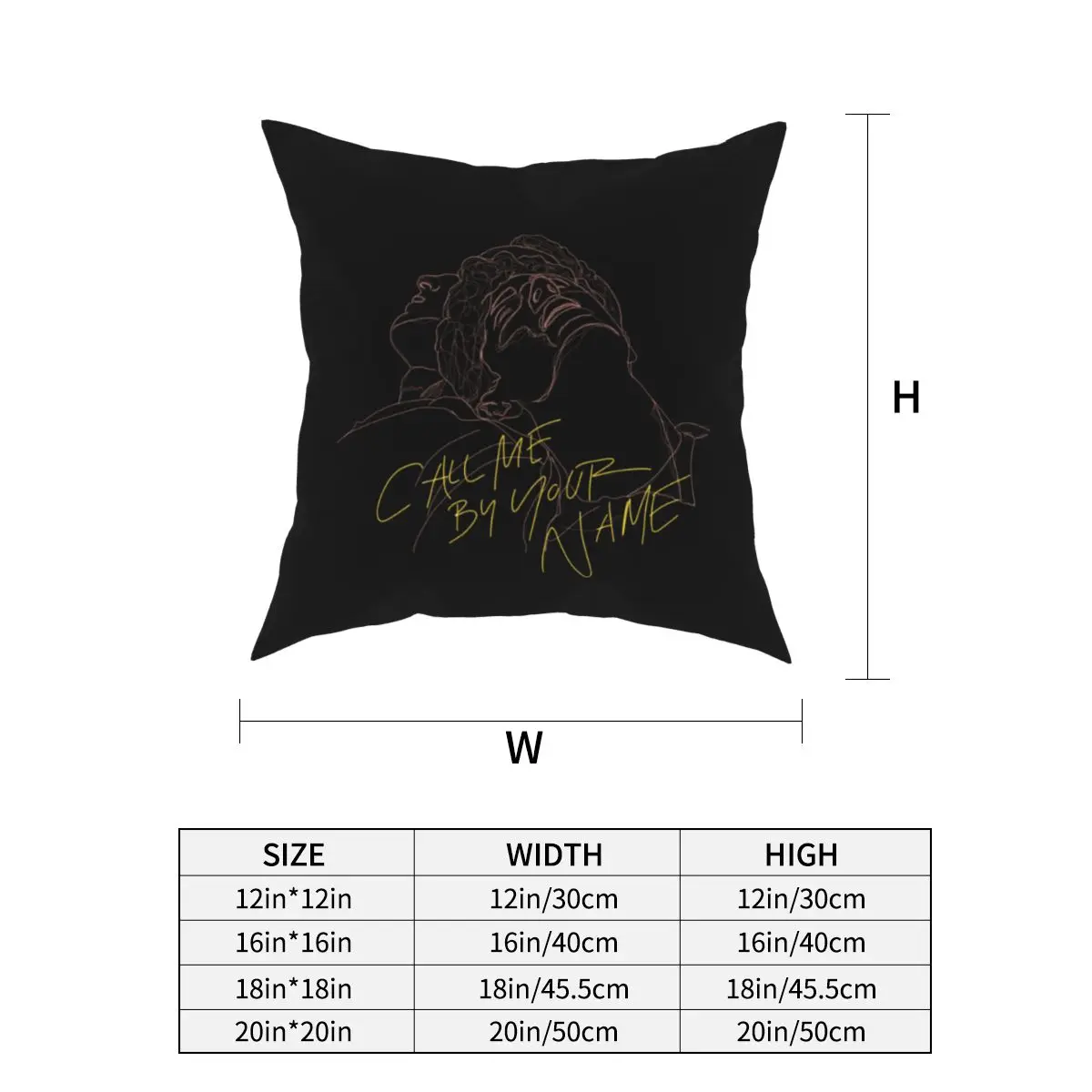 Call Me By Your Name Square Pillow Case Elio Oliver CMBYN LGBT Gay Movie Cushion Covers Decor Pillowcase for Home 45*45cm