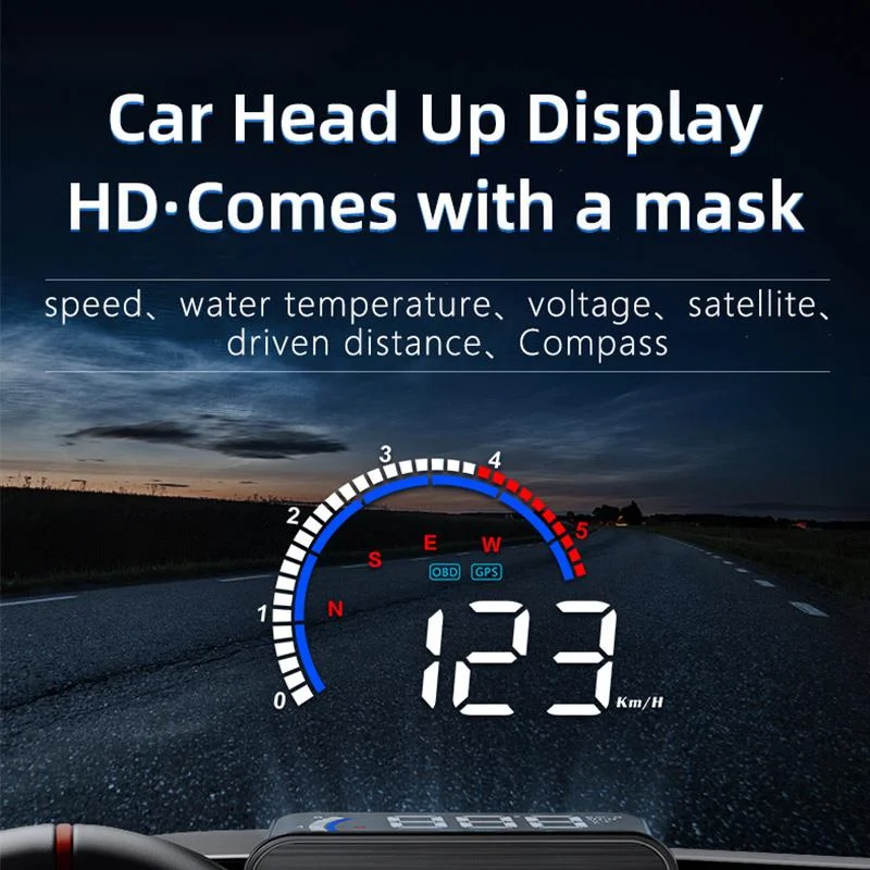 M13 plus Car Head Up Display OBD+GPS Dual System HUD Digital Speedometer Auto Reflective Mirror Security Alarm Accessories