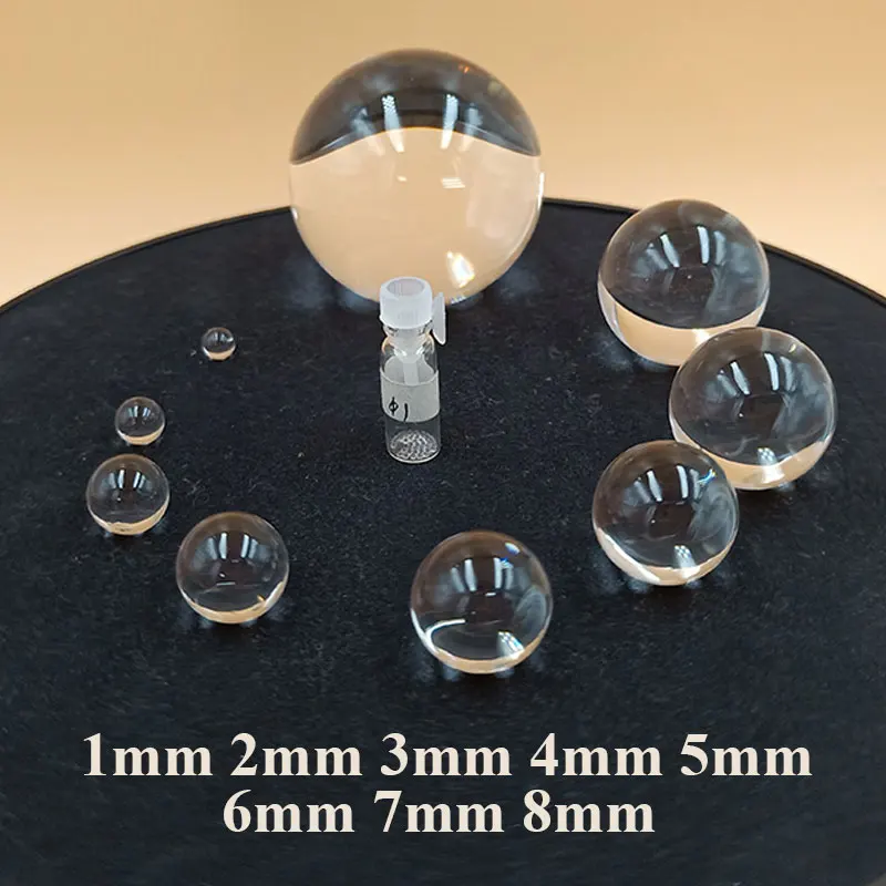Round Ball Lens Diameter 1mm~35mm (BK7) K9 Optical Glass Solid Glass for Endoscope Sensors Optical Fiber Communication