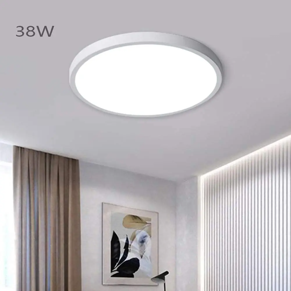 White Ceiling Modern 38W LED Ceiling Light 15.7 Inch Super Bright LED Flush Mount Ceiling Light Fixture 6500K/Cool