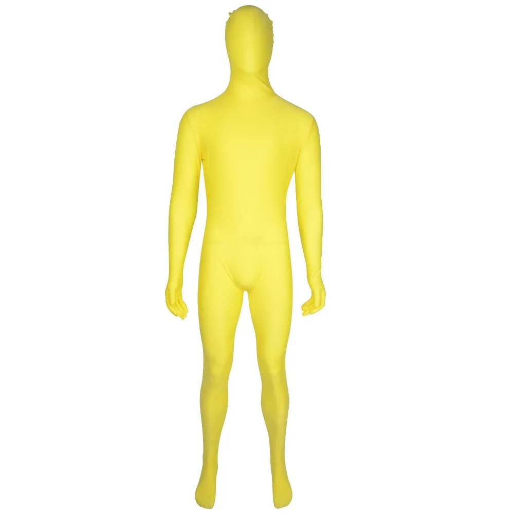 Traje Zentai Verde Negro amarillo púrpura para adultos, medias de segunda piel de Spandex, body completo, Disfraces de Halloween de Cosplay, Envío Gratis