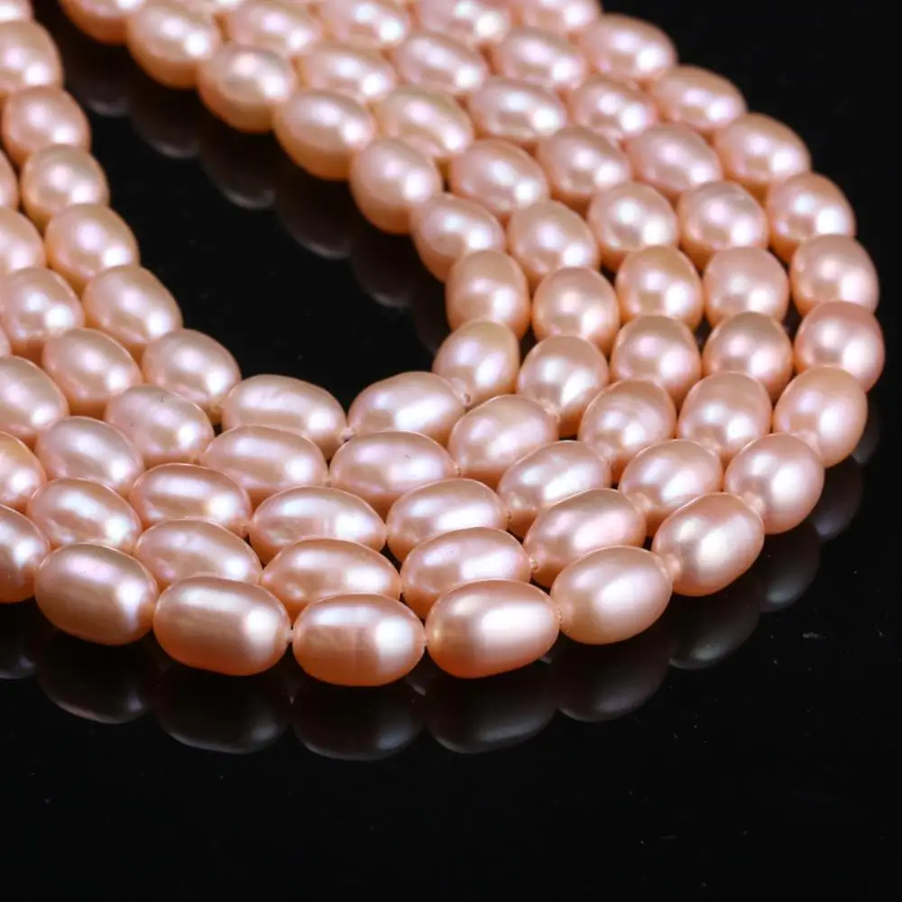 Natural Freshwater Rice-shape Pearl Loose Beads 36 Cm For DIY Bracelet Earring Necklace Sewing Craft Jewelry Accessory