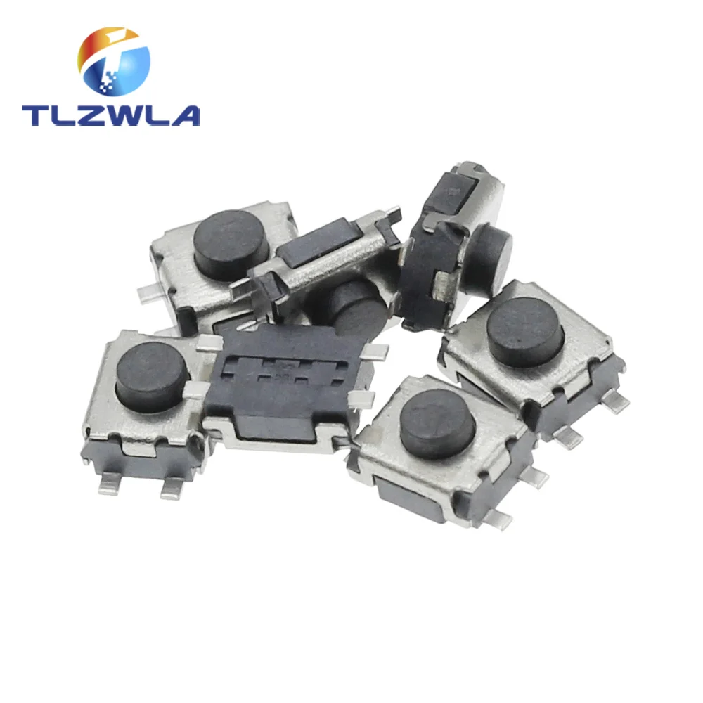 100PCS/LOT 3*4*2 mm SMD Switch 4 Pin Touch Micro Switch Tact Push Button Switches 3x4x2H Mini Buttons