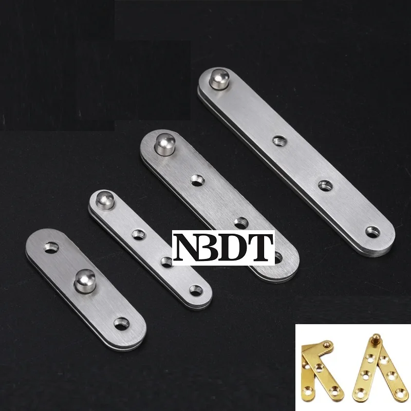 4Pcs Stainless Steel/Brass 360 Degrees Rotating Pivot Door Hinge