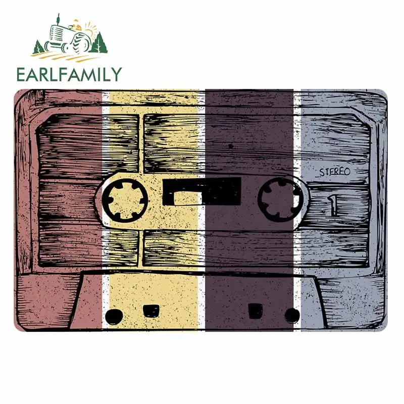 EARLFAMILY 13cm For Audio Cassette Motorcycle Car Bumper Stickers Car Accessories Decal Waterproof Decals Decoration