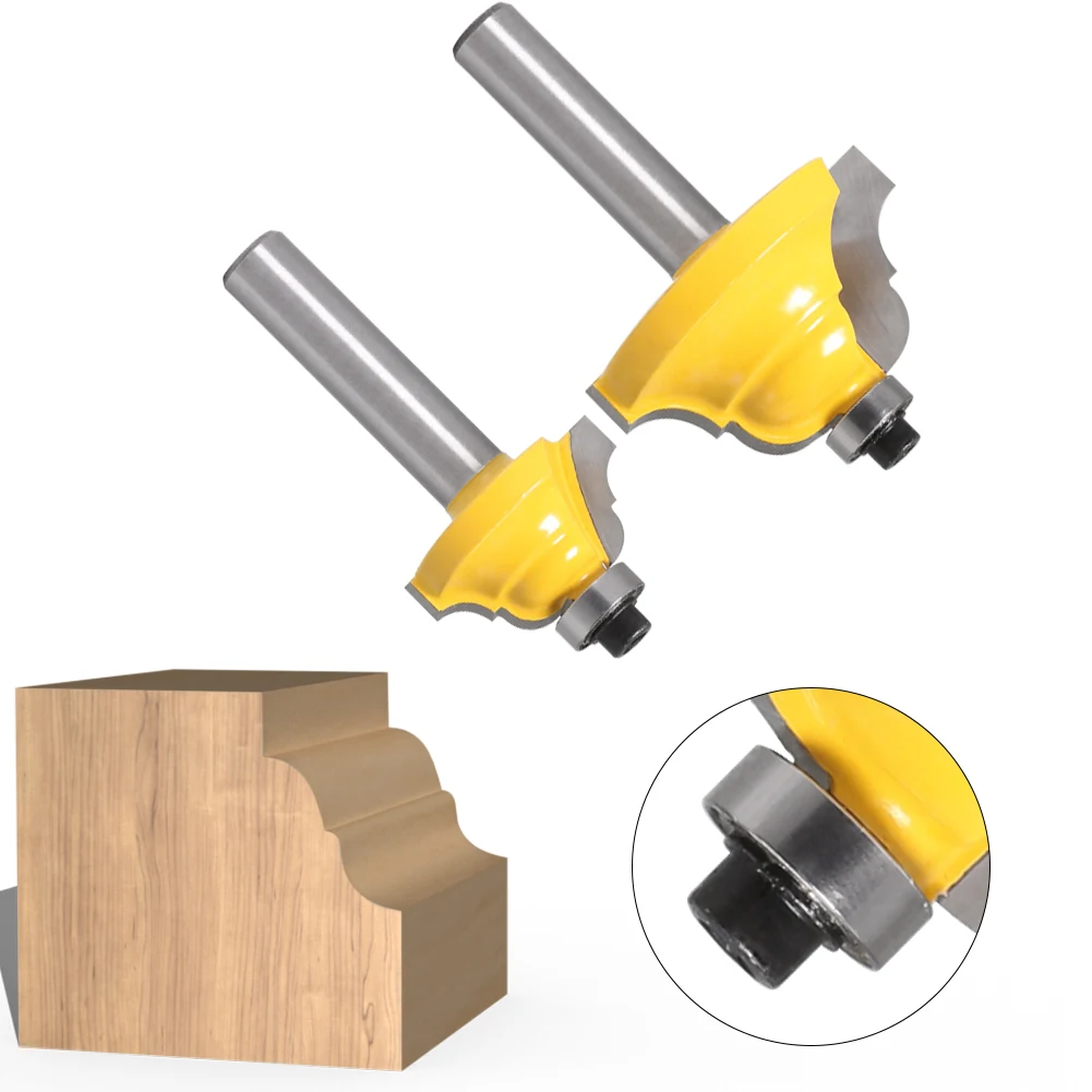 1pc 8mm Shank Corner Round Over Router Bit with Bearing Milling Cutter for Wood Woodwork Tungsten Carbide