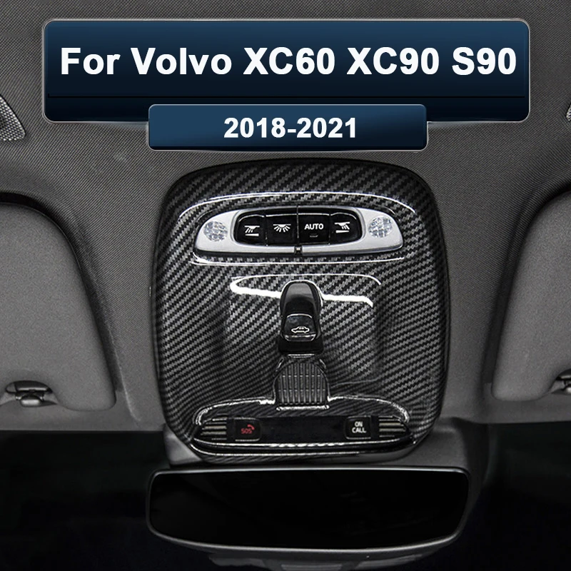 Передняя подсветка для Volvo XC60 XC90 S90 2018 2019 2020 2021, чтение детской лампы, рамка, облицовка, ABS хромированные аксессуары для стайлинга автомобиля