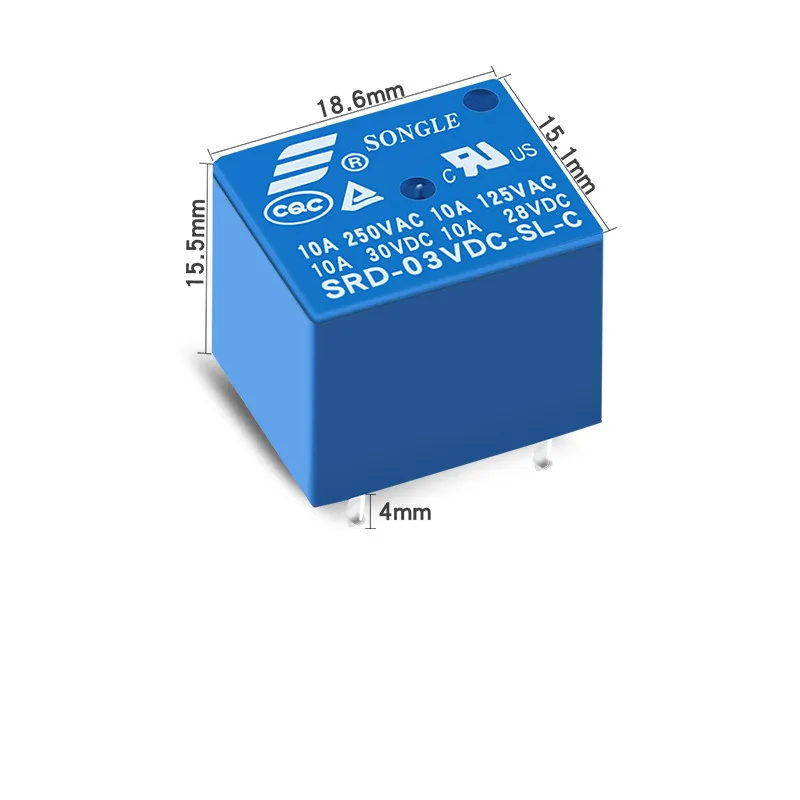 10pcs Relay SRD-03VDC-SL-C SRD-05VDC-SL-C SRD-12VDC-SL-C SRD-24VDC-SL-C 3V 5V 6V 9V 12V 24V 48V 10A 250VAC 5PIN Relays Relais