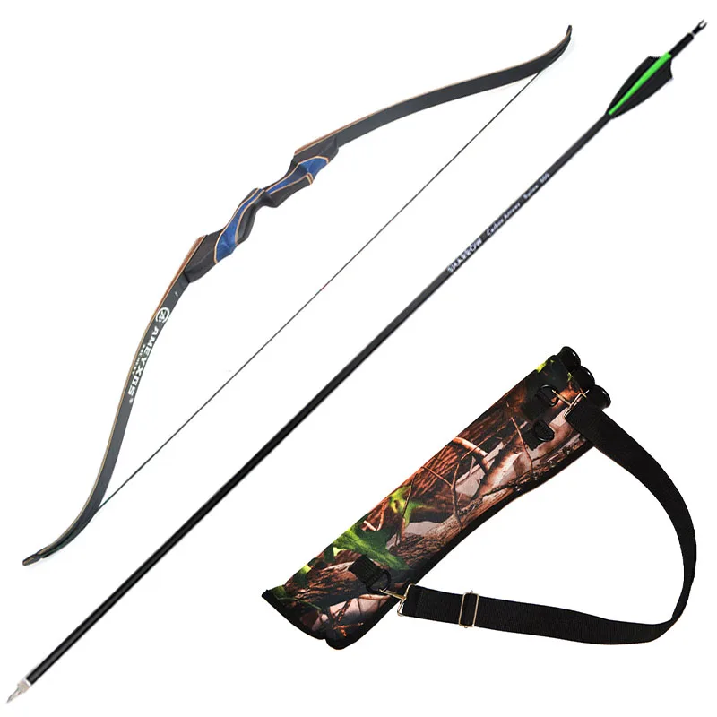 56inch 20-55lbs Recurve Bow And Spine500 Mix Carbon Arrow Profession Novice Outdoor Hunting Shooting Motion Bow And Arrow