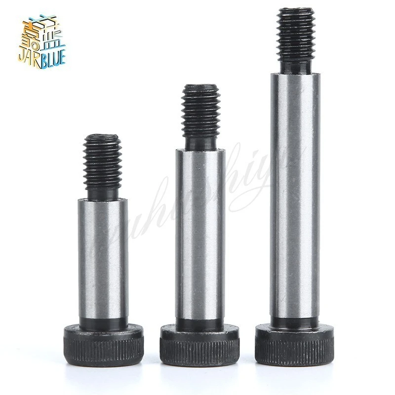 1pc M5 M6 M8 M10 Dia=6 8 10 12mm Grade 12.9 Steel Hex Hexagon Socket Cap Head Shoulder Roller Bearing Screw Bolt High Tensile