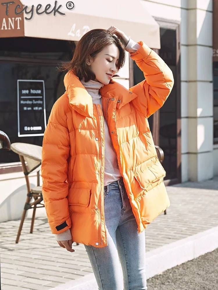 Women's Down Jacket 90% White Duck Down Coat Female Autumn Winter Parkas Woman Korean Fashion 2021 Mujeres Abrigos LW4623